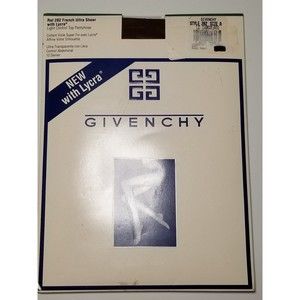 Vtg 1994 Givenchy Chocolate French Ultra Sheer Pantyhose Lt Control Top Sz A